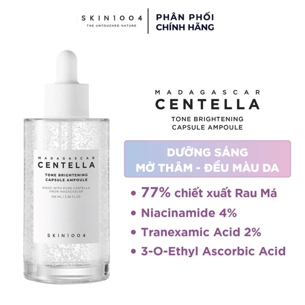 Serum Skin1004 Tone Brightening Capsule Ampoule Rau Má Dưỡng Sáng & Làm Dịu Da 30ml