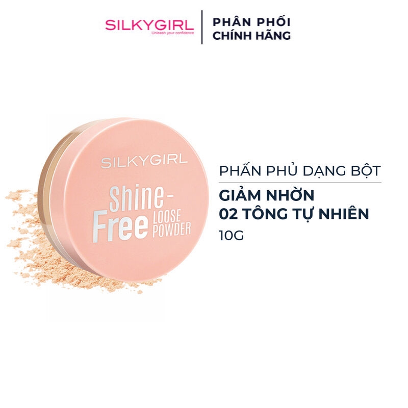 Phấn Phủ Bột Có Màu Silkygirl Chống Nhờn Shine Free Loose Powder 10g