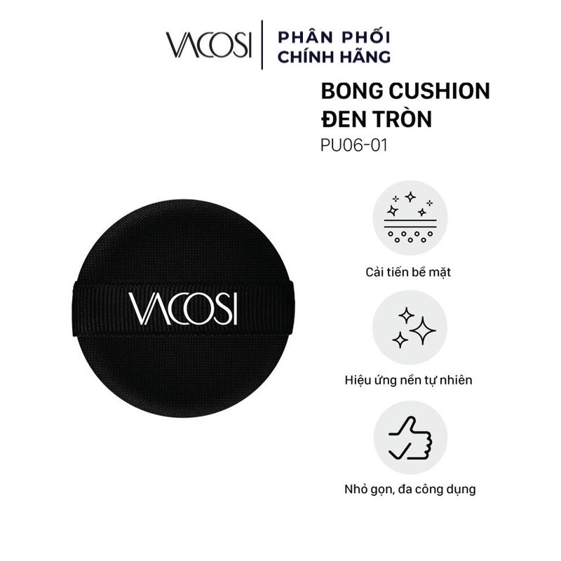 Bông Cushion Vacosi Đen
