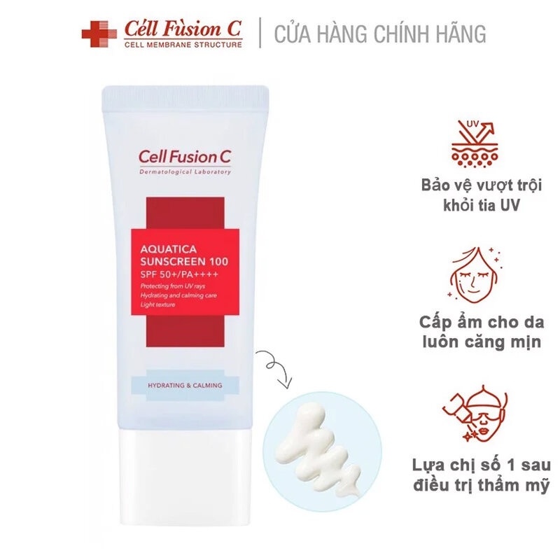 Kem Chống Nắng Cell Fusion C Aquatica Sunscreen 100 Cấp Ẩm Dịu Da