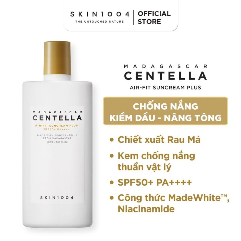 Kem Chống Nắng Skin1004 Madagascar Centella Air-Fit SunCream Plus SPF50+ PA++++