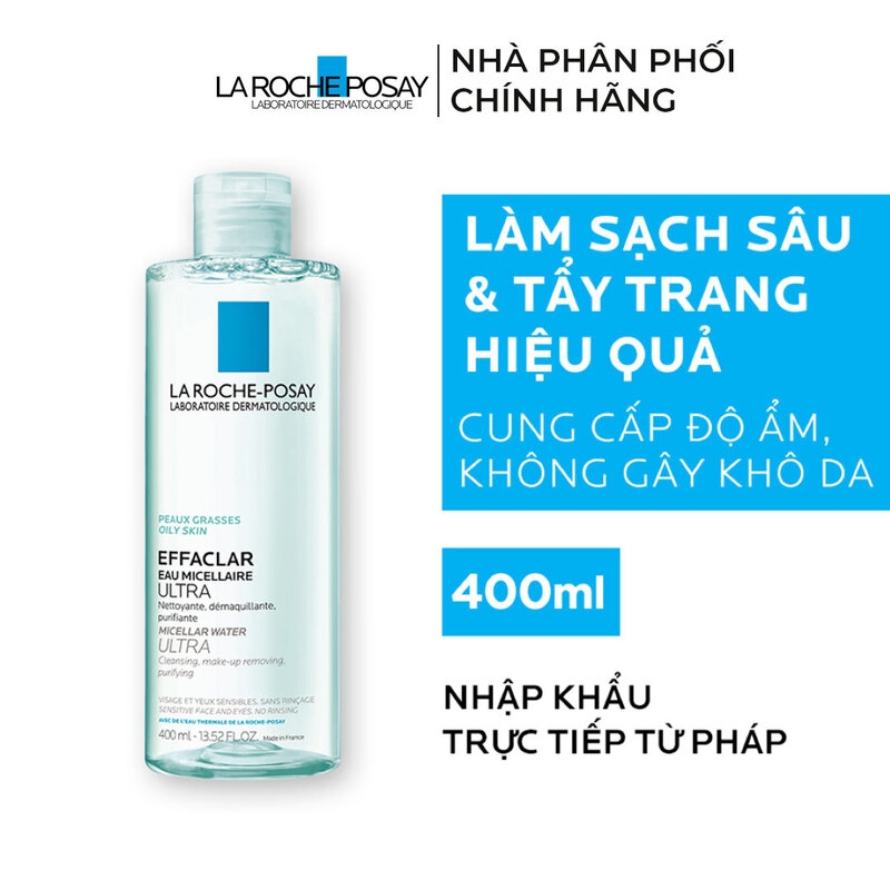 Nước Làm Sạch Sâu Và Tẩy Trang La Roche-Posay Dành Cho Da Dầu Nhạy Cảm 400ml