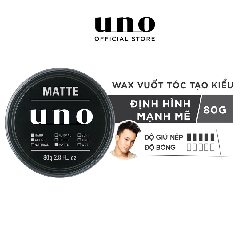 Sáp Vuốt Tóc UNO Tạo Kiểu Định Hình 80g