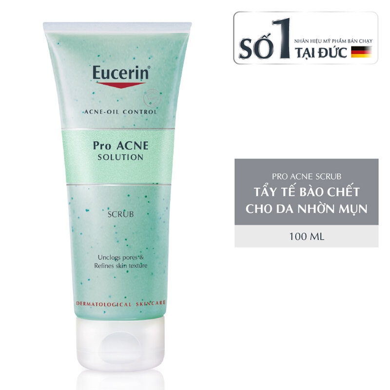 Tẩy Tế Bào Chết Eucerin Ngăn Ngừa Mụn Pro Acne 100ml