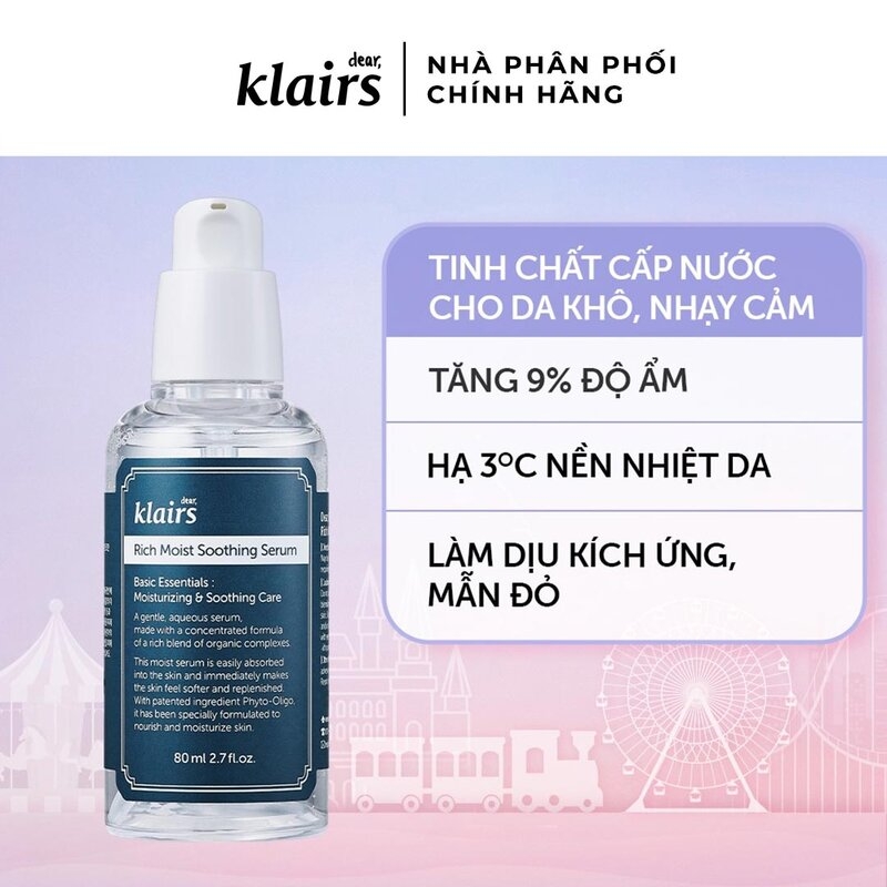 Tinh Chất Dear Klairs Dưỡng Ẩm Và Làm Mịn Da Rich Moist Soothing 80ml