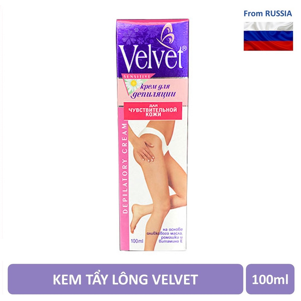 Kem Tẩy Lông Velvet Cho Da Nhạy Cảm, Vùng Bikini 100ml