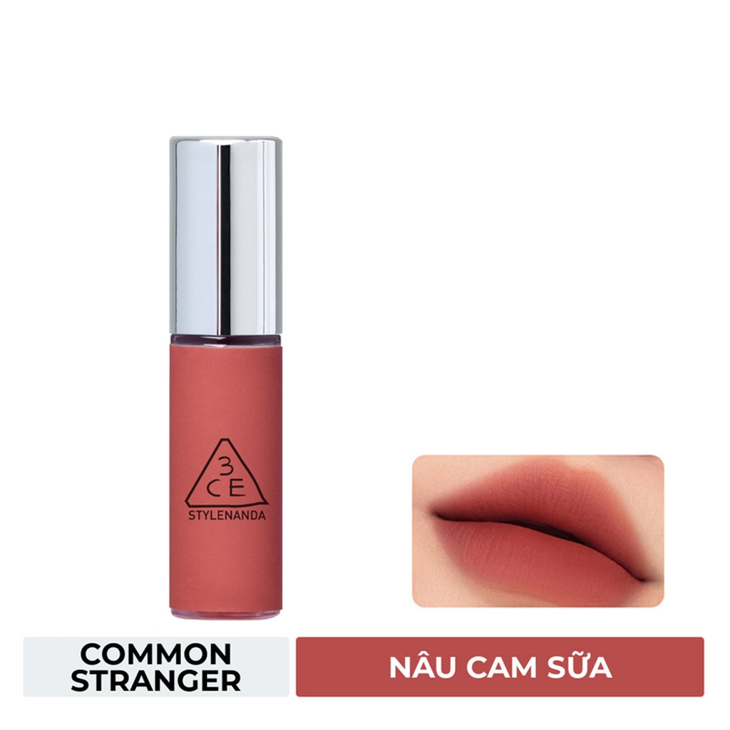 [Mini] Son Lì 3CE Mịn Môi Common Stranger - Nâu Cam Sữa 1.5g