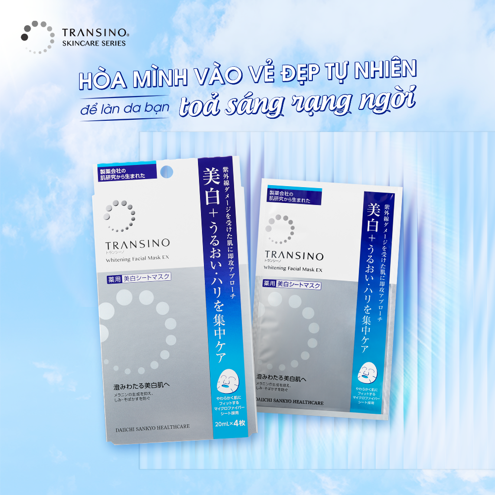 Mặt Nạ Dưỡng Trắng Da Transino Whitening Facial Mask EX 20ml x4
