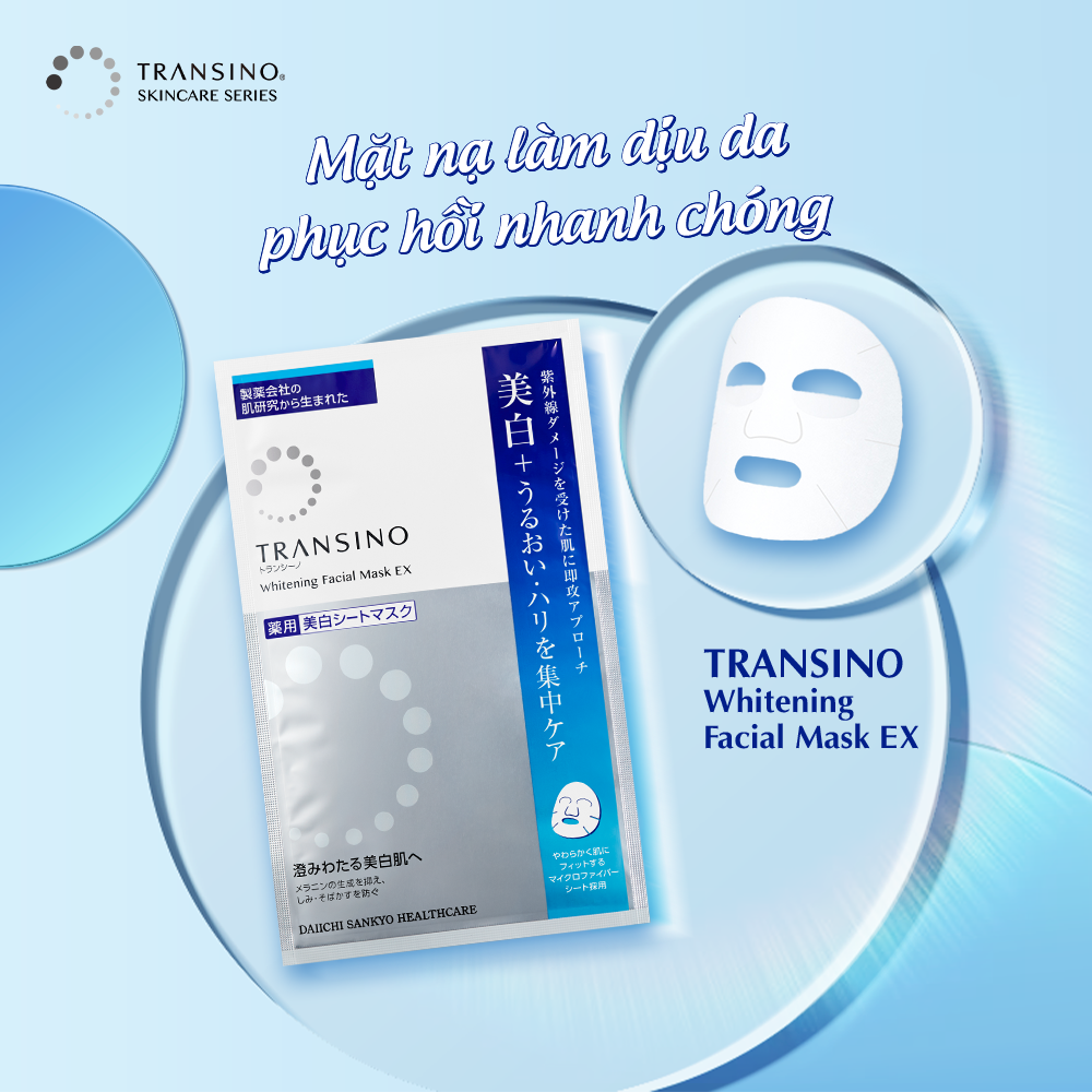 Mặt Nạ Dưỡng Trắng Da Transino Whitening Facial Mask EX 20ml x4