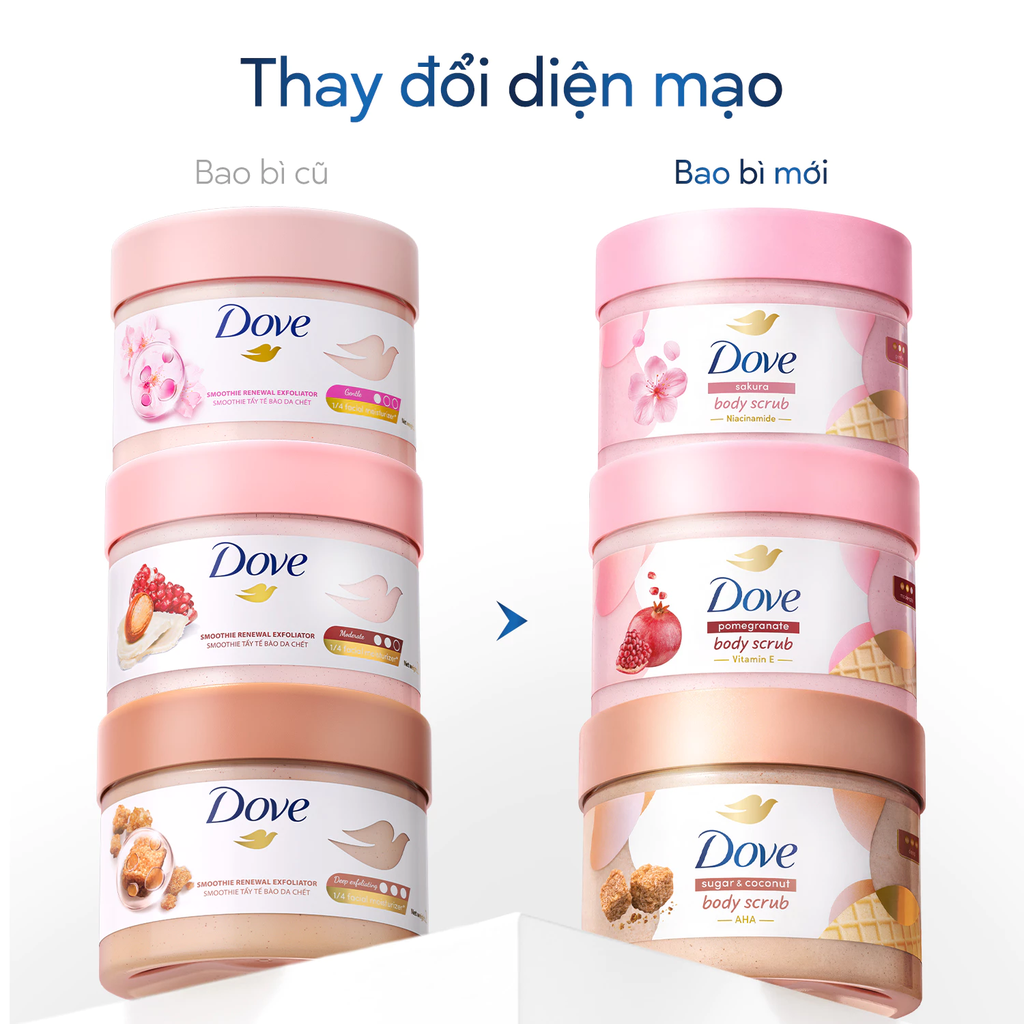 Tẩy Da Chết Dưỡng Ẩm Toàn Thân Dove 280g