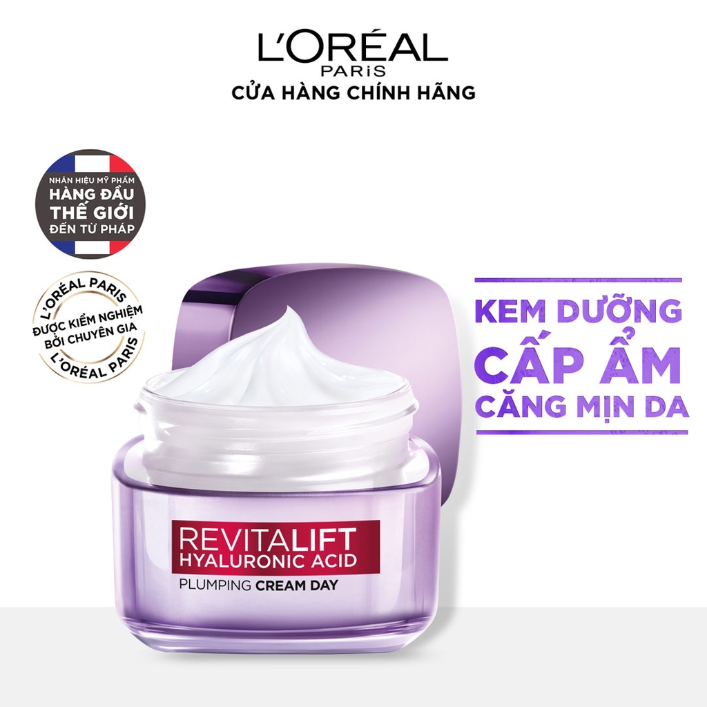 Kem Dưỡng L'Oreal Paris Revitalift Hyaluronic Siêu Cấp Ẩm Căng Mịn Da