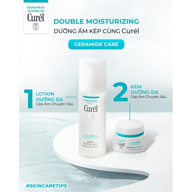 Lotion Dưỡng Da Curél Intensive Moisture Care Facial Lotion III Enrich Cấp Ẩm Chuyên Sâu III 150ml