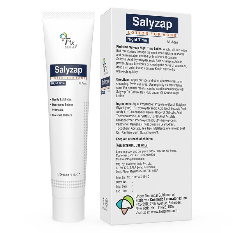 Lotion Trị Mụn Fixderma Salyzap Lotion For Acne (Dùng ban đêm) 20ml