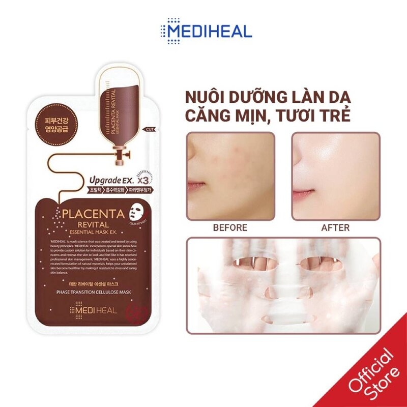 Mặt Nạ Mediheal Nhau Thai Cừu Giúp Phục Hồi Da 24ml