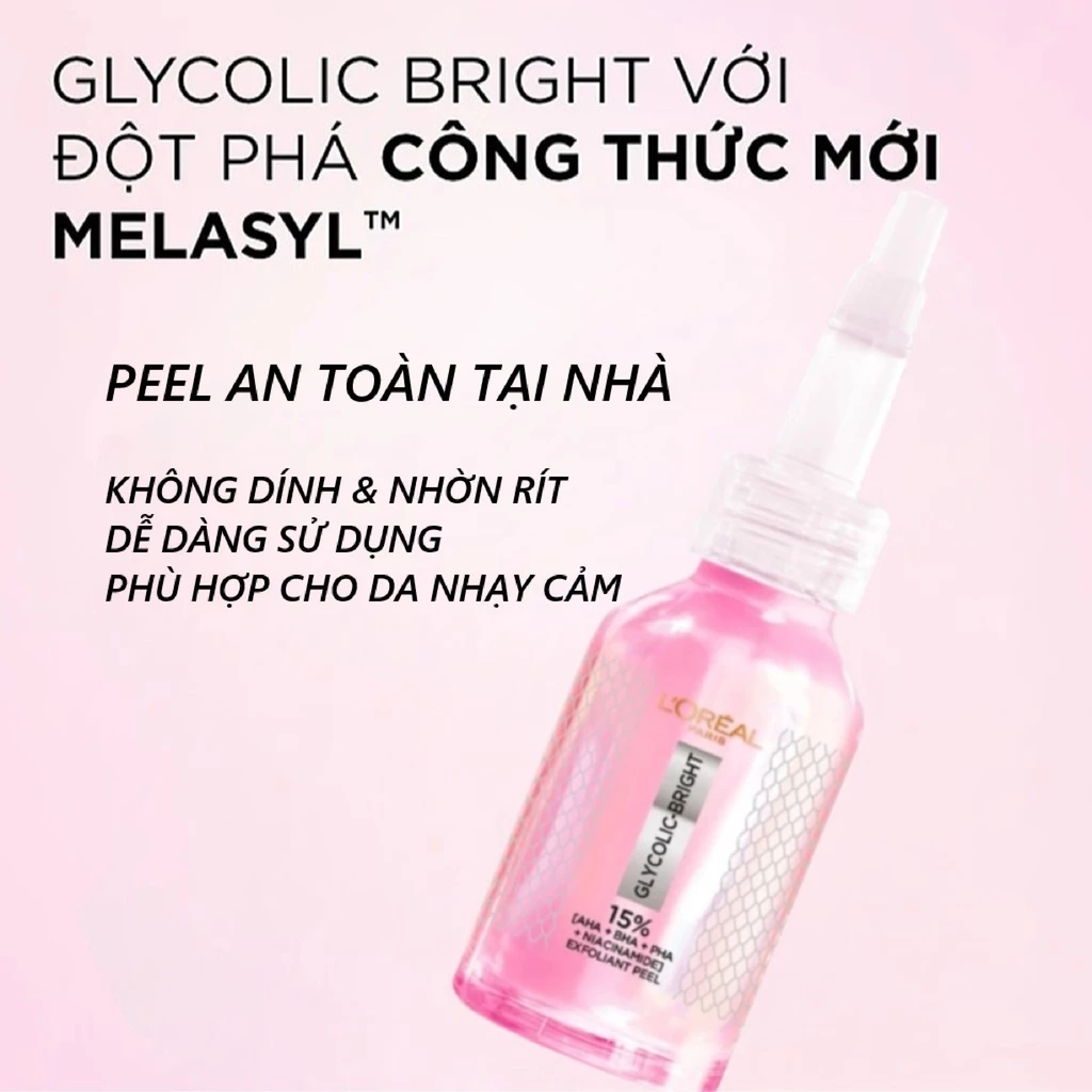 Tinh Chất Tẩy Tế Bào Chết L'Oreal Paris Glycolic Bright Anti Dark Spot Exfoliant Peel 25ml