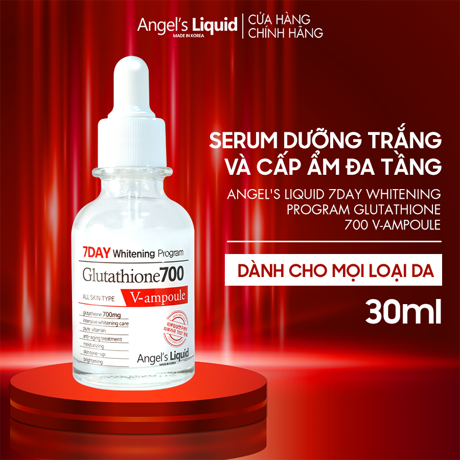 Serum Angel's Liquid 7Day Whitening Program Glutathione 700 V-Ample Dưỡng Trắng Da 30ml