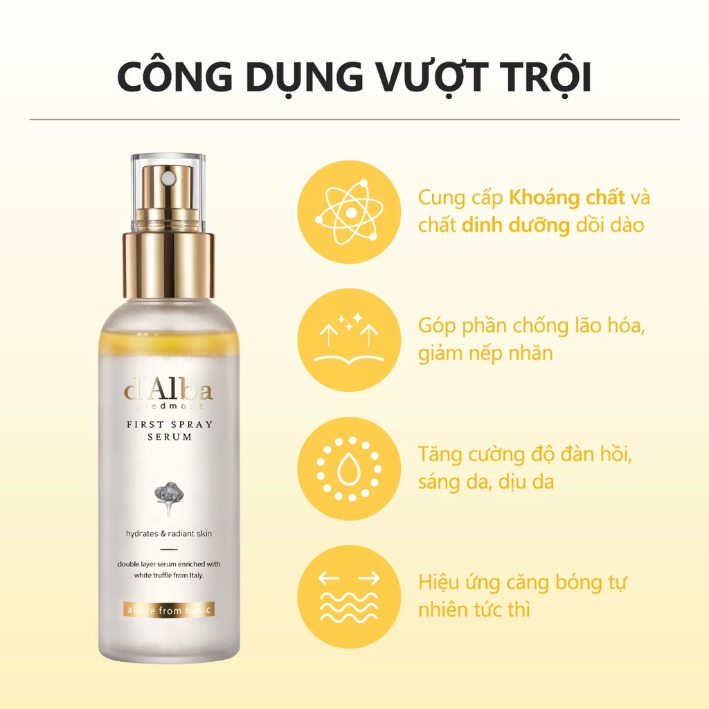 Serum Dạng Xịt Khoáng Căng Bóng Da D'Alba First Spray Serum 100ml