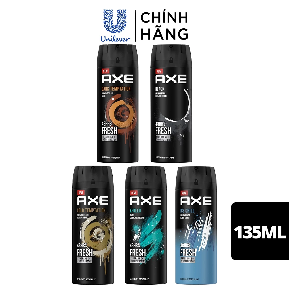 Xịt Ngăn Mùi Toàn Thân Cho Nam Hương Nước Hoa AXE Deodorant Body Spray 135ml
