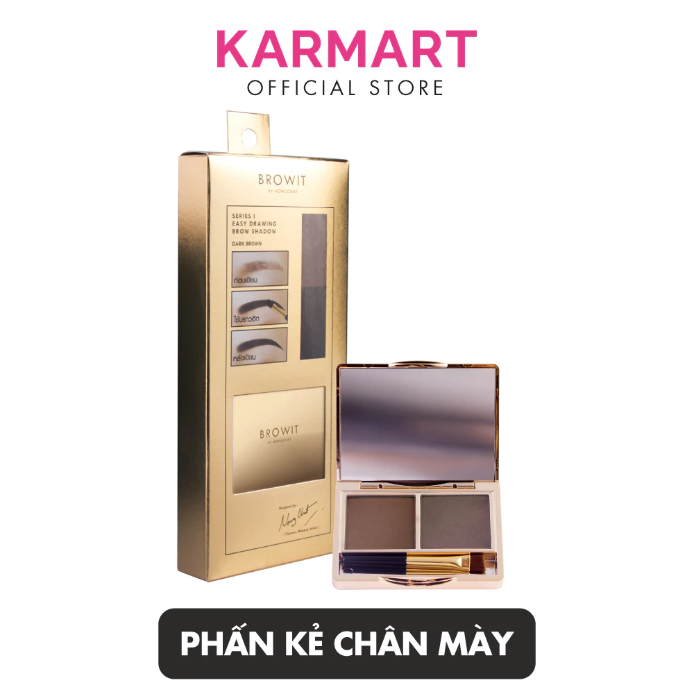 Phấn Kẻ Chân Mày Browit Giữ Màu Lâu Trôi Giúp Dáng Mày Sống Động Easy Drawing Brow Shadow 4g