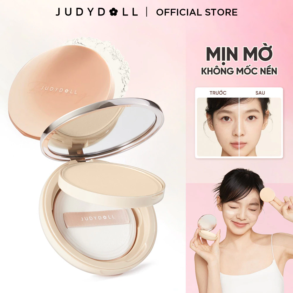 Phấn Nén Judydoll Soft & Velvet Matte Che Phủ Và Kiềm Dầu 8g