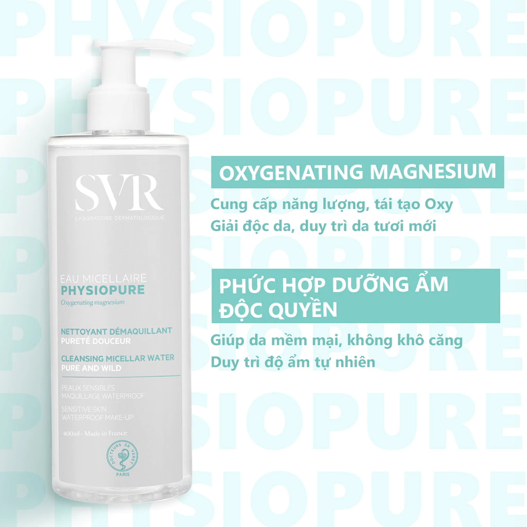 Nước Tẩy Trang SVR Physiopure Eau Micellaire Cho Da Nhạy Cảm 400ml