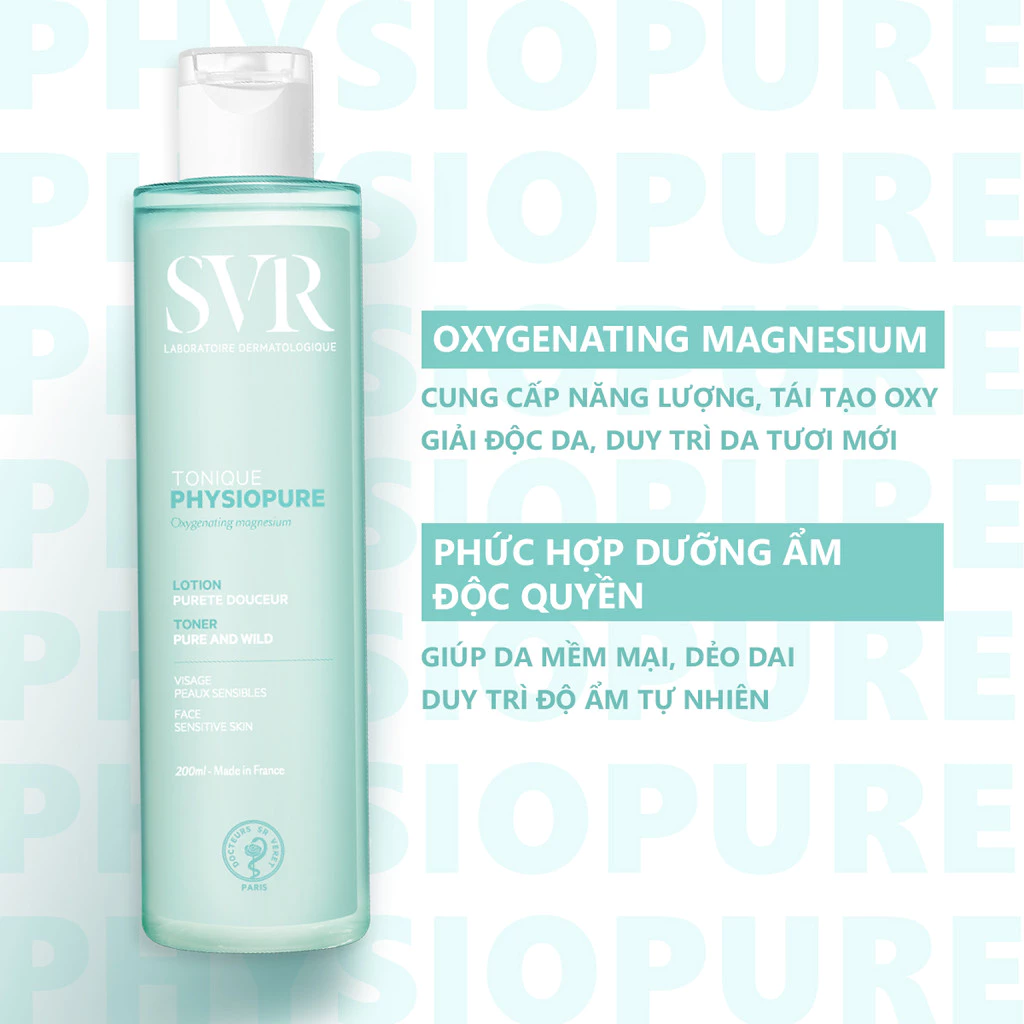 Nước Cân Bằng Làm Sạch Sâu Cho Da Mặt Nhạy Cảm SVR Physiopure Tonique 200ml