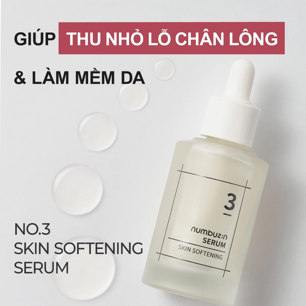 Tinh Chất Thu Nhỏ Lỗ Chân Lông Numbuzin No.3 Skin Softening Serum 50ml