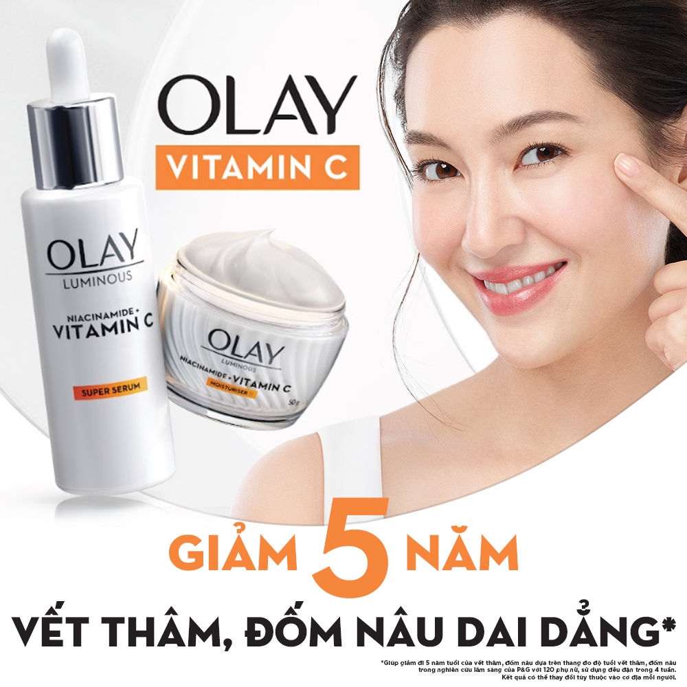 Super Serum Olay Luminous Niacinamide & Vitamin C Giúp Mờ Vết Thâm, Đốm Nâu, Dưỡng Sáng Da 30ml