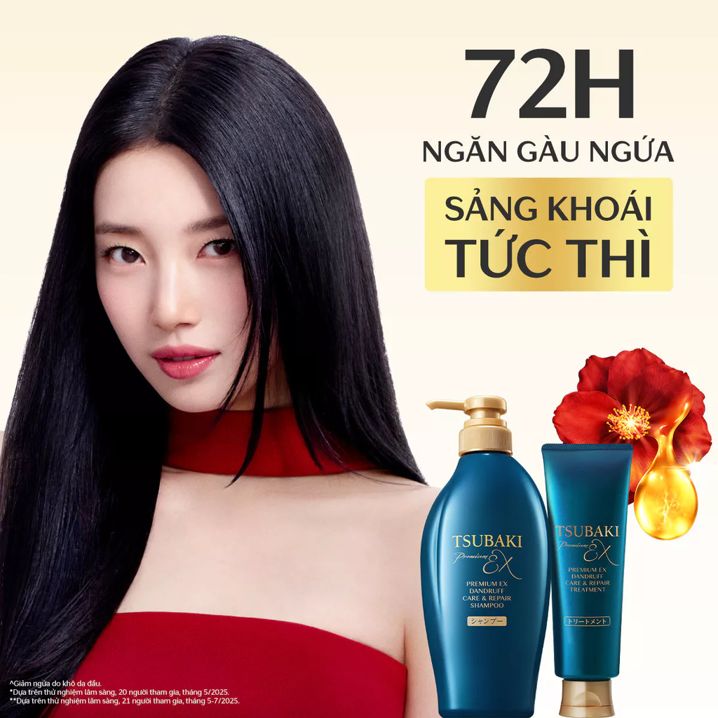 Dầu Gội Phục Hồi & Ngăn Ngừa Gàu Tsubaki Premium Ex Dandruff Care & Repair Shampoo 450ml