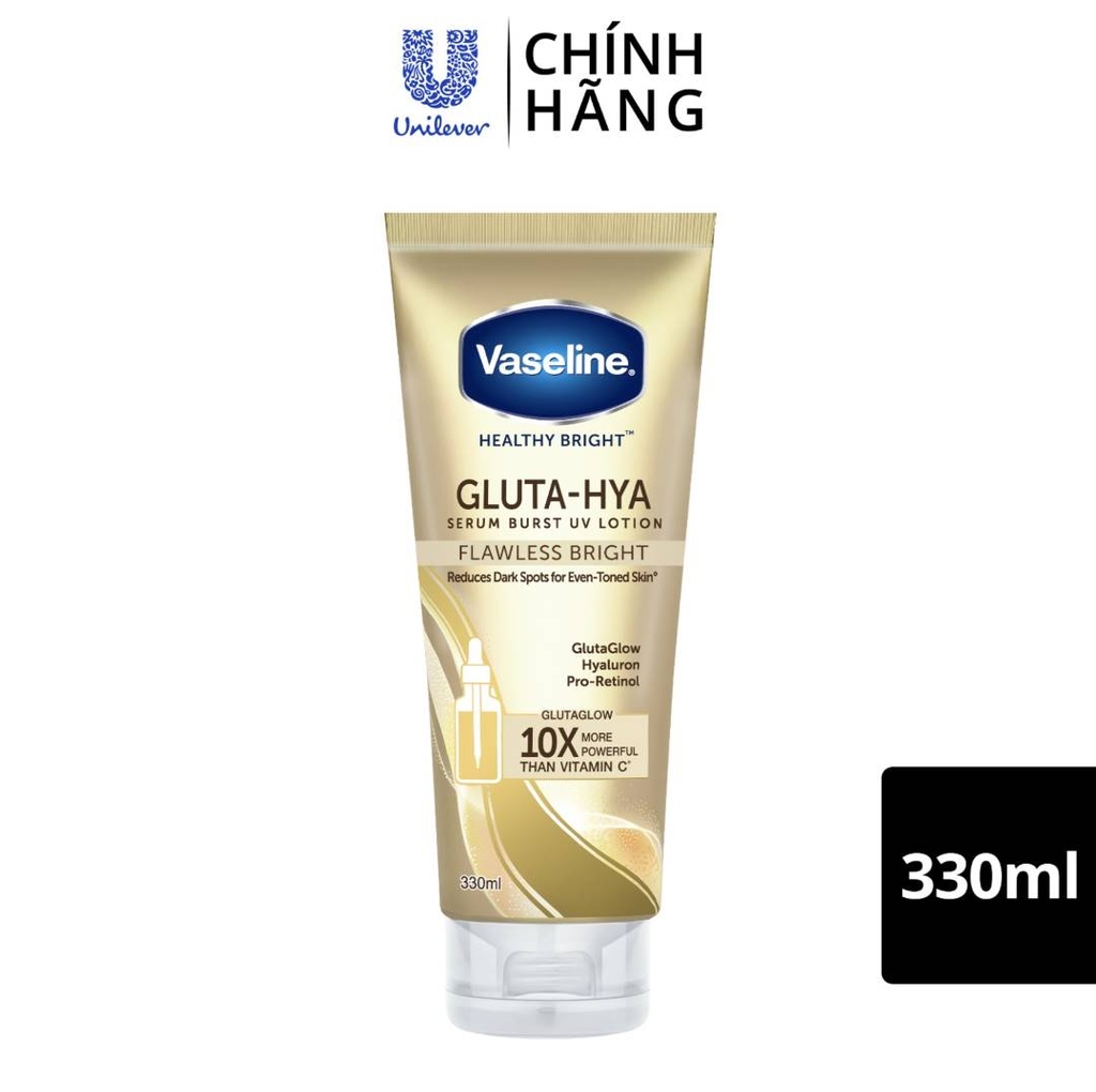 Sữa Dưỡng Thể Vaseline Healthy Bright Gluta HYA Serum Burst Lotion 330ml