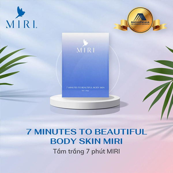 Tắm Trắng 7 Phút Miri 7 Minutes To Beautiful Whiten Body Skin Làm Trắng Da Toàn Thân 3 Gói 180g