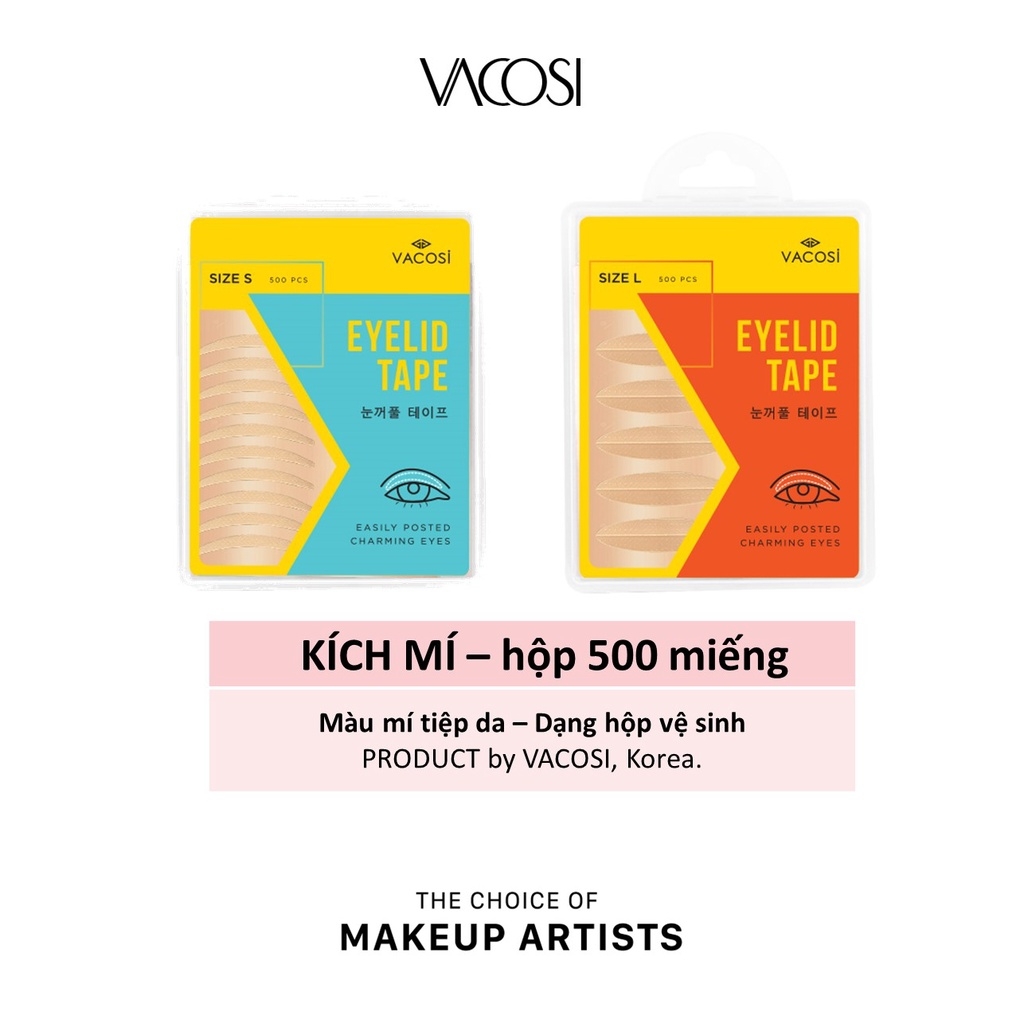 Miếng Dán Kích Mí Vacosi Hộp Vuông 500 Miếng