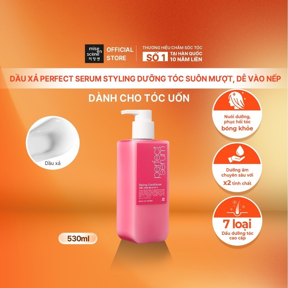 Dầu Xả Mise En Scène Dưỡng Suôn Mượt Cho Tóc Uốn