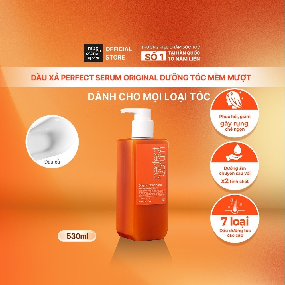 Dầu Xả Mise En Scène Hỗ Trợ Phục Hồi Tóc Hư Tổn