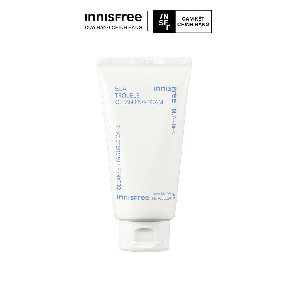 Sữa Rửa Mặt Innisfree Bija Trouble Cleansing Foam Dành Cho Da Mụn 150g (Mới)