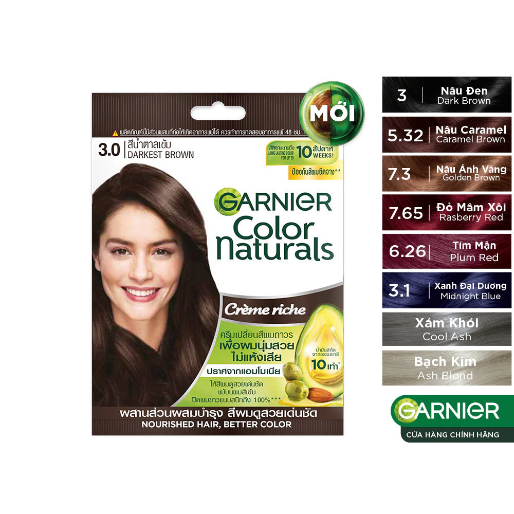 Kem Nhuộm Tóc Garnier Color Naturals Crème Riche 30g
