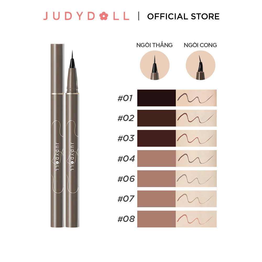 Bút Kẻ Mắt Nước Siêu Mảnh 0.014mm Judydoll Slim Liquid Eyeliner 0.4g