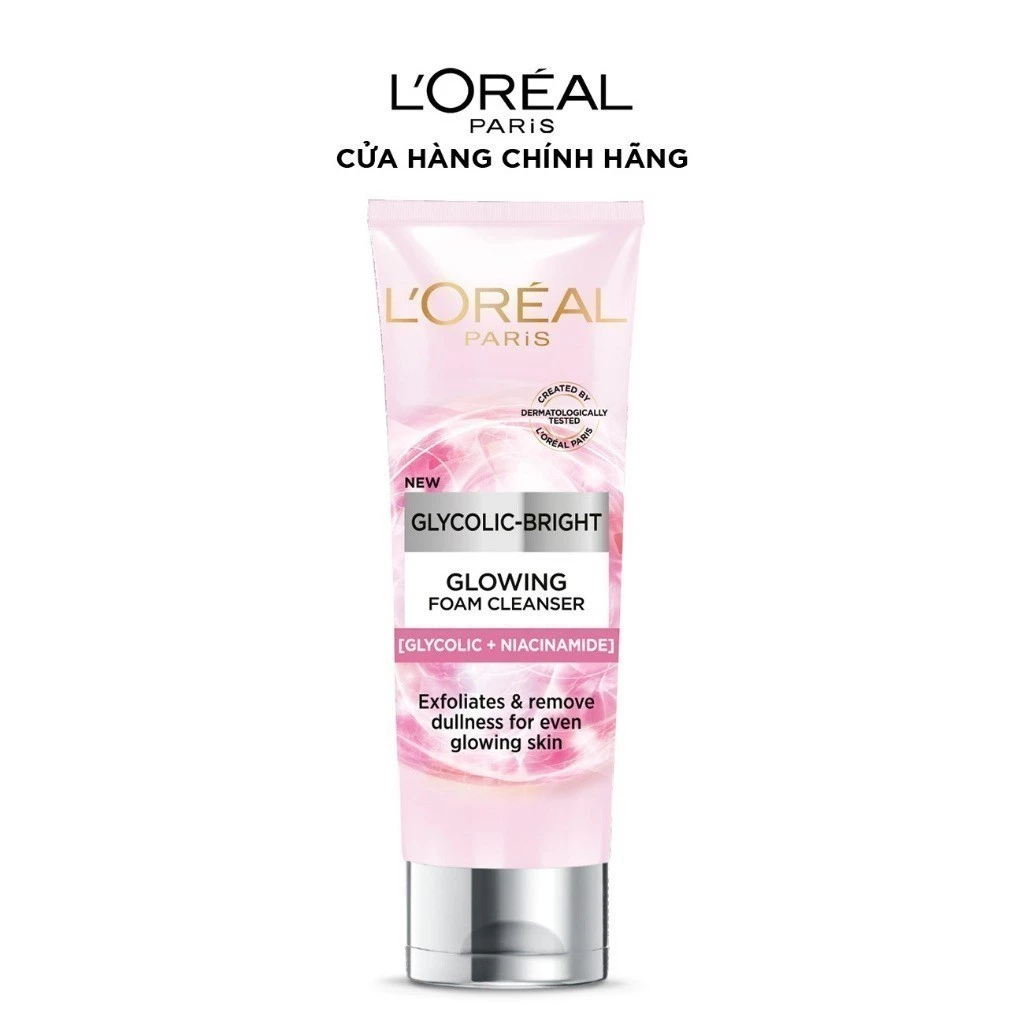 Sữa Rữa Mặt L'Oreal Paris Sáng Da Glycolic Bright Glowing Daily Cleanser Foam 100ml
