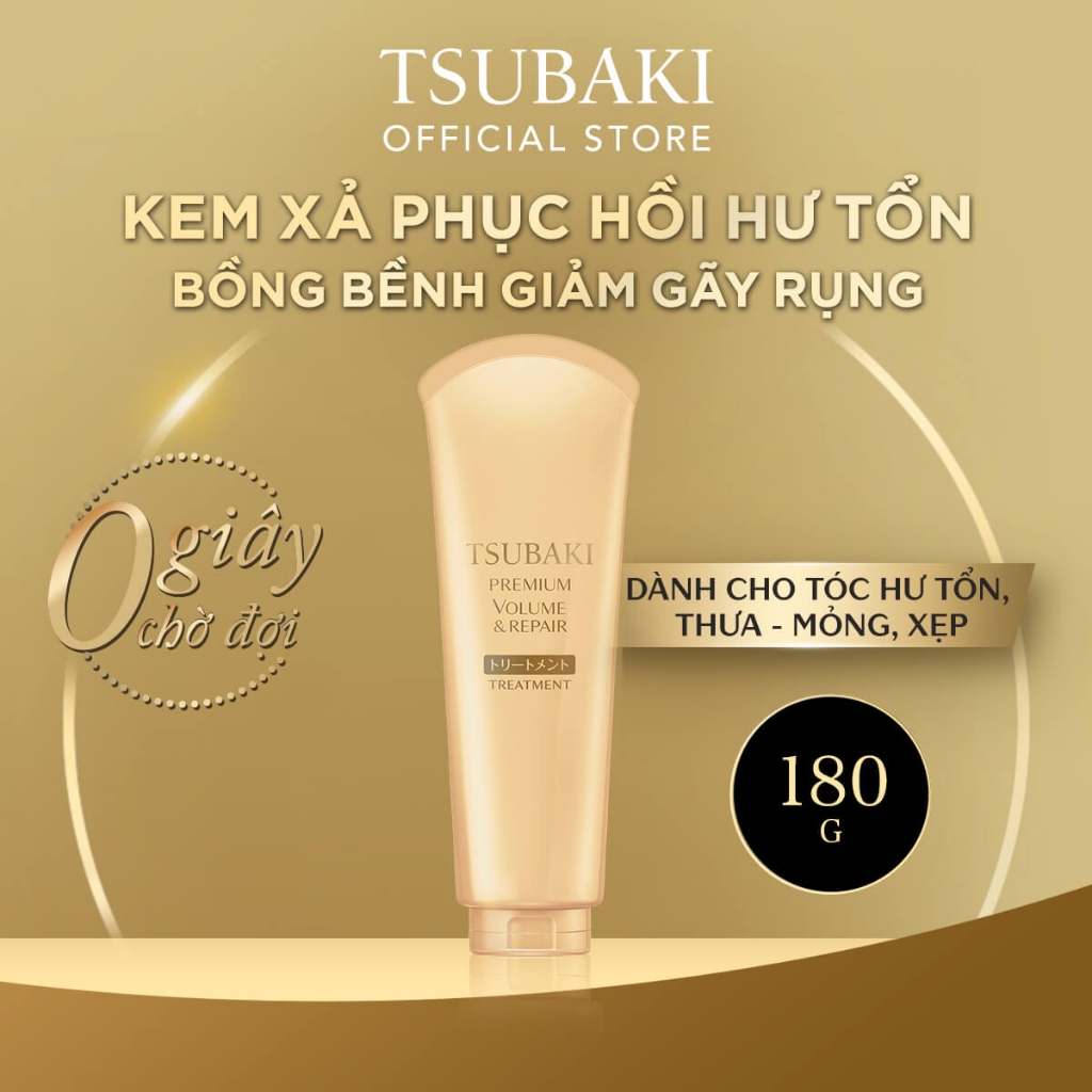 Kem Xả Tsubaki Premium Repair Treatment Phục Hồi Hư Tổn 180g