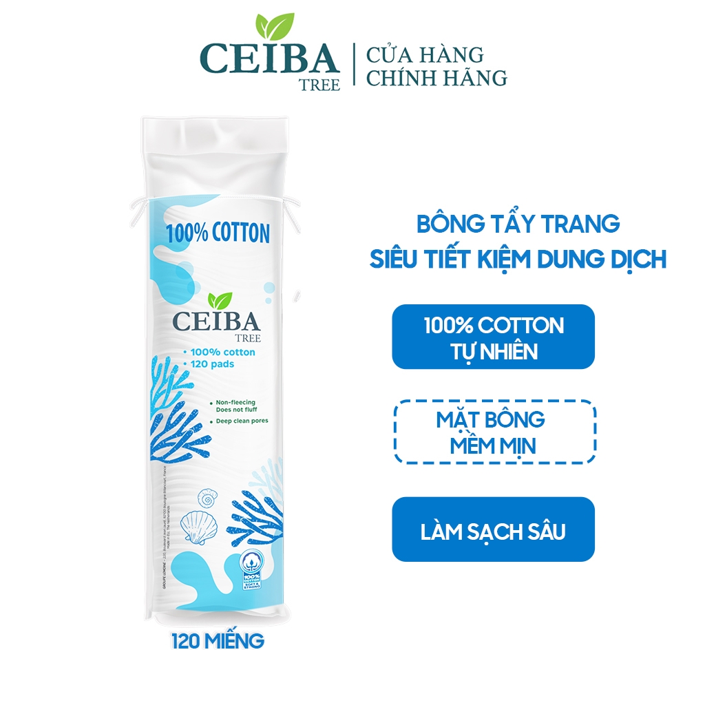 Bông Tẩy Trang Ceiba 100% Cotton Tree Chất Liệu Cotton