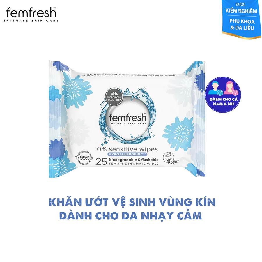 Khăn Ướt Vệ Sinh Vùng Kín Hằng Ngày Cao Cấp Femfresh Intimate Skincare Daily Wipes