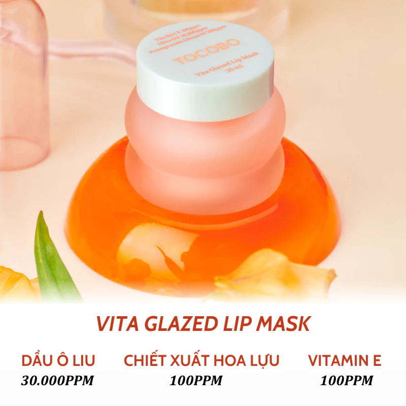 Mặt Nạ Ngủ Dưỡng Môi Tocobo Vita Glazed Lip Mask 20ml