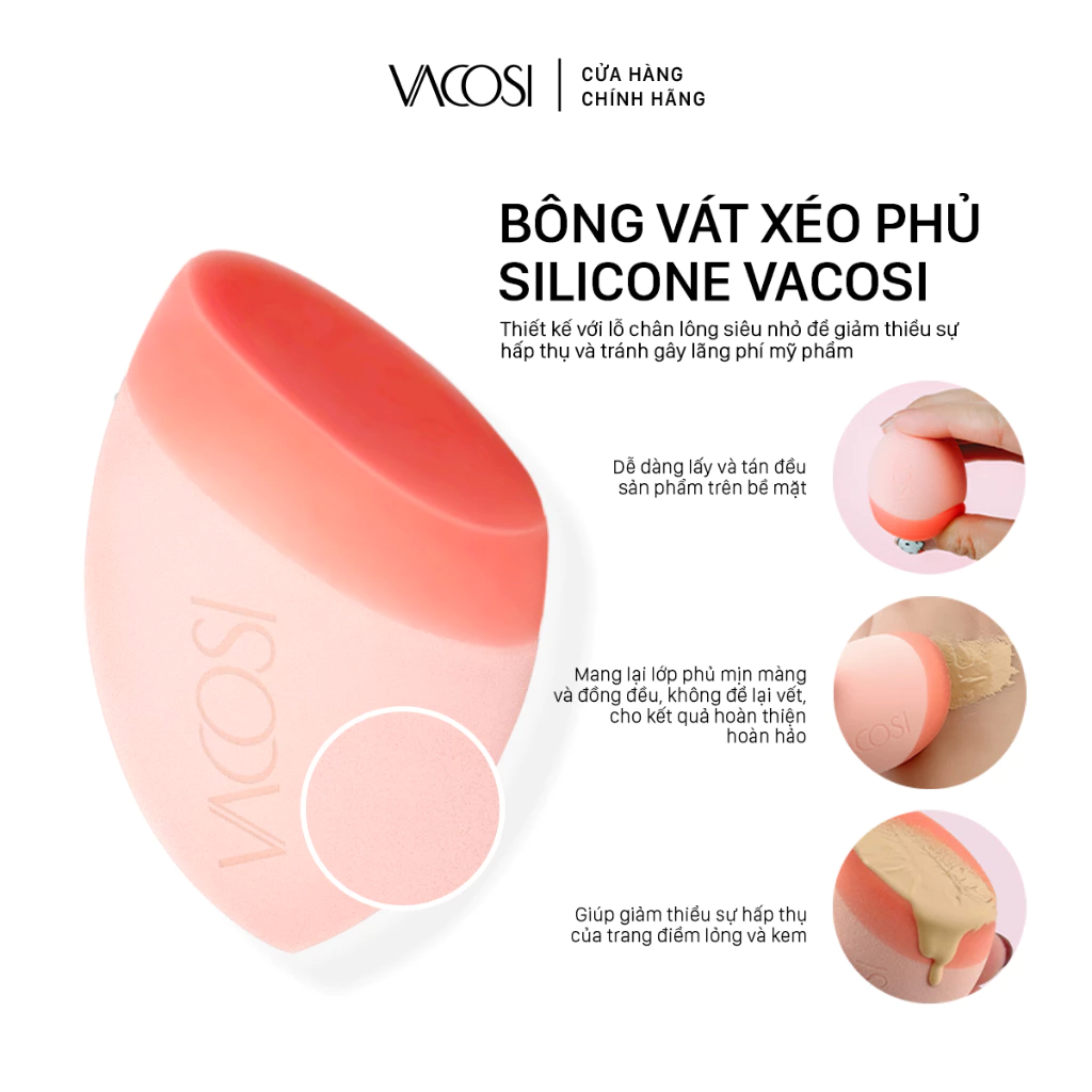 Bông Phấn Thế Hệ Mới Vacosi Pro-Crafted Makeup Blender - PH06