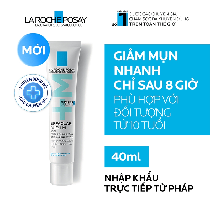 Kem Dưỡng La Roche-Posay Effaclar Duo+ M Giảm Mụn Hiệu Quả (Mới)