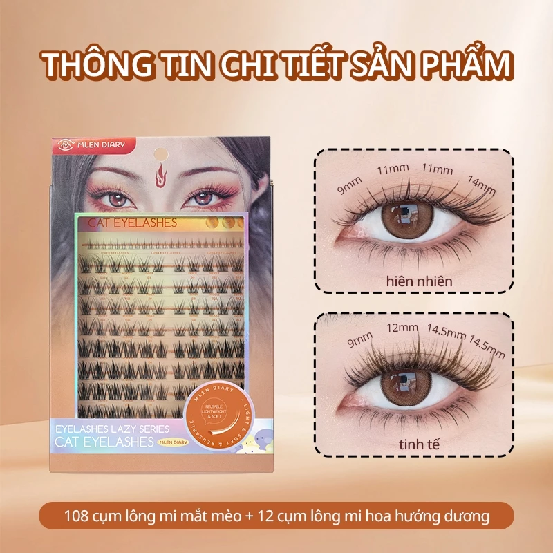 Lông Mi Giả Mlen Diary Mắt Cáo