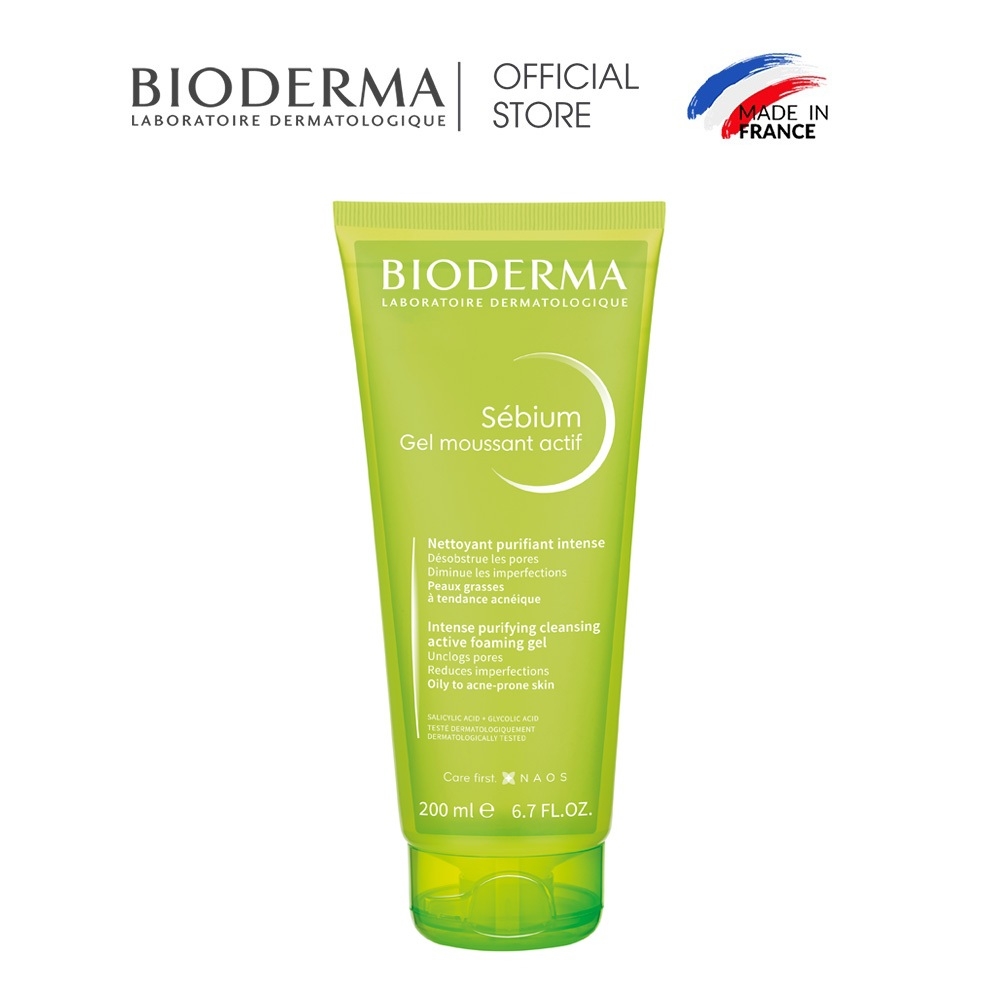 Gel Rửa Mặt Làm Sạch Sâu Và Giảm Mụn Bioderma Sébium Gel Moussant Actif