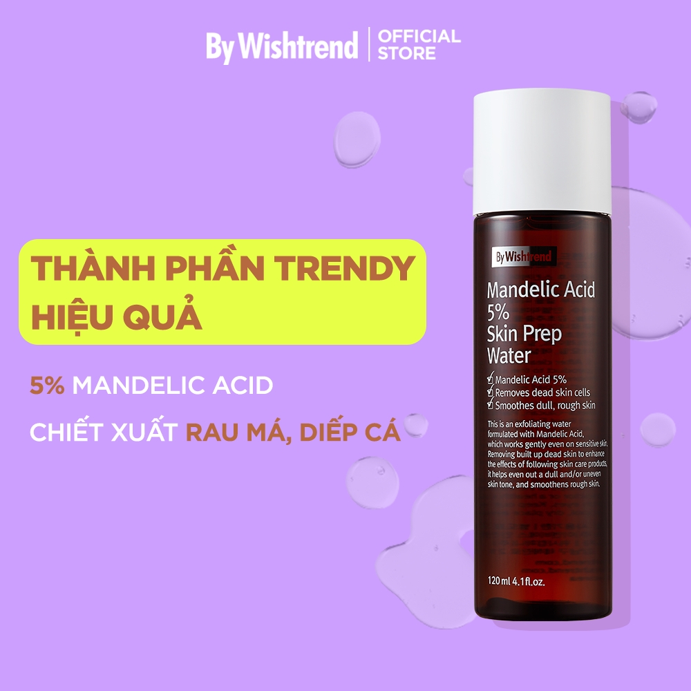 Nước Hoa Hồng By Wishtrend Tẩy Tế Bào Chết 120ml