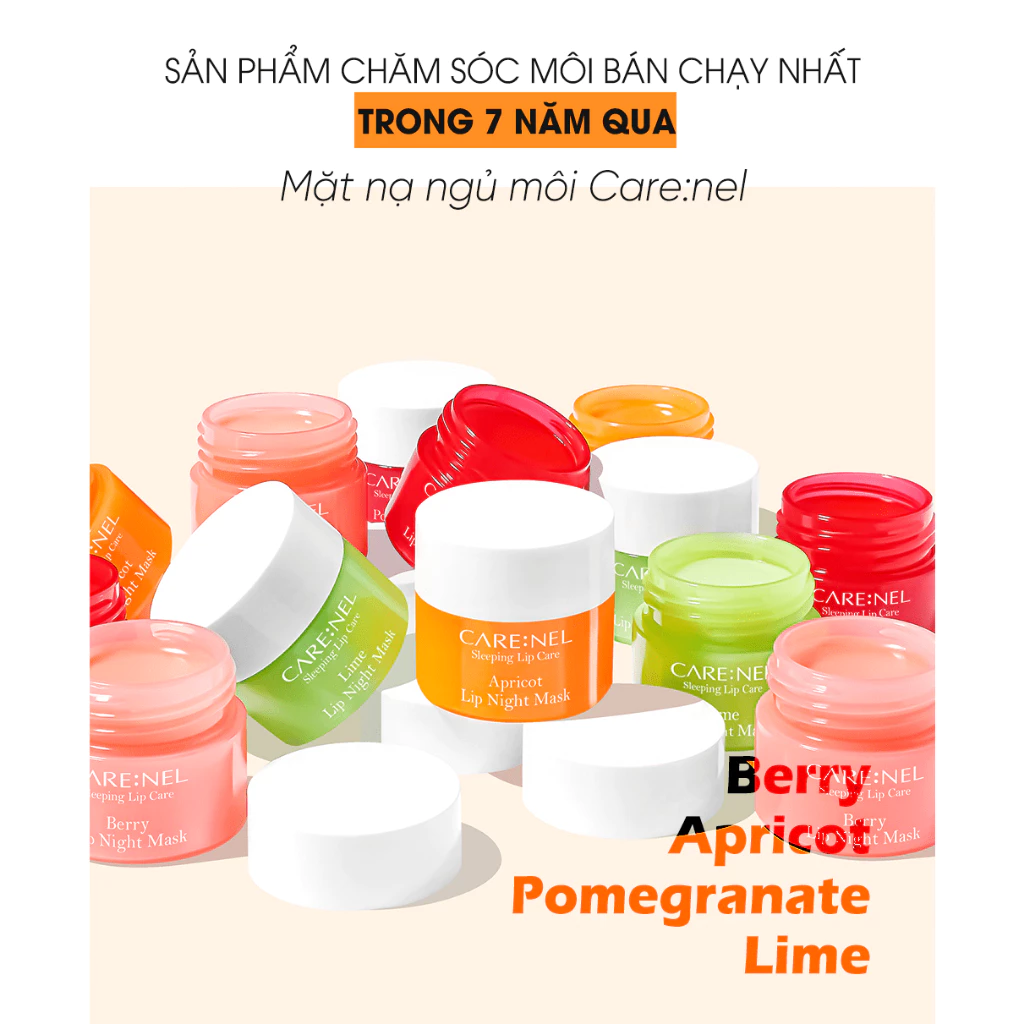Mặt Nạ Ngủ Môi Care:Nel Lip Night Mask Dưỡng Ẩm, Hồng Môi 5g