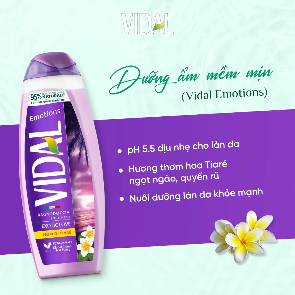 Sữa Tắm Gội 2 In 1 Vidal Dành Cho Cả Gia Đình 500ml