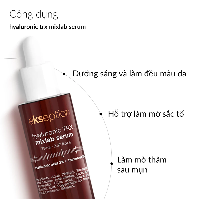 Serum 2% HA + 3% Tranexamic Acid Mờ Nám, Sáng Da Ekseption Hyaluronic TRX 75ml